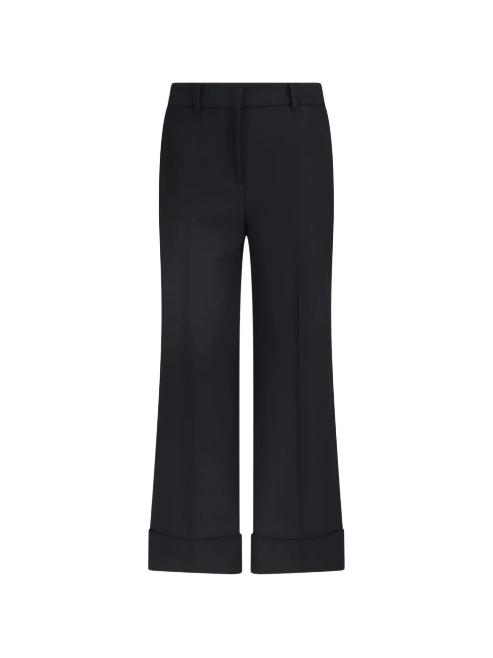 Incotex pressed-crease turned-up-hem trousers