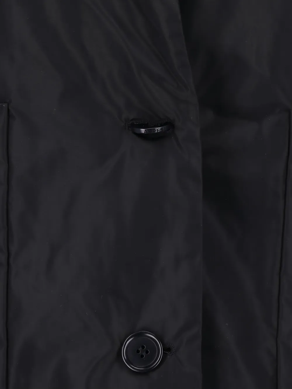 ASPESI button-fastening single-breasted coat Zwart