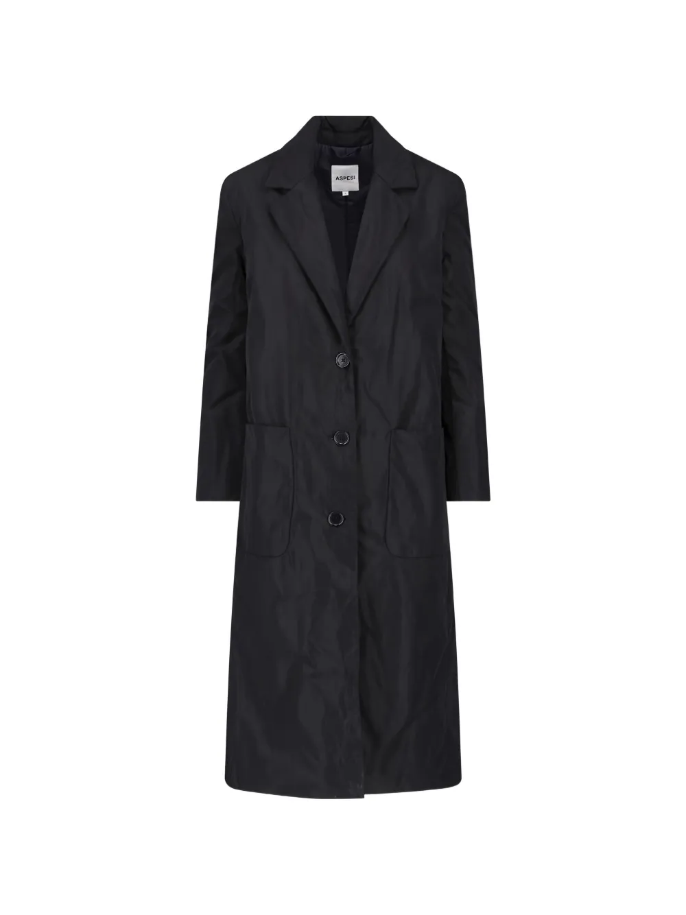 ASPESI button-fastening single-breasted coat Zwart