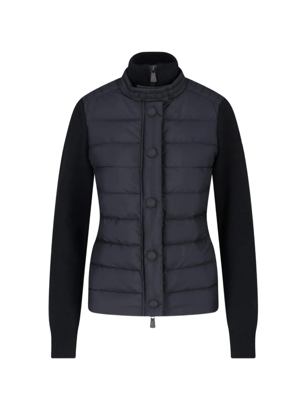 Moncler Grenoble quilted panelled cardigan - Noir