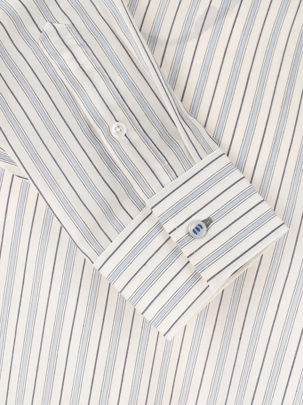 Paul Smith striped-print chest-pocket shirt Beige