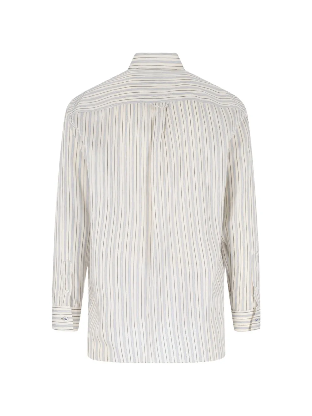 Paul Smith striped-print chest-pocket shirt Beige