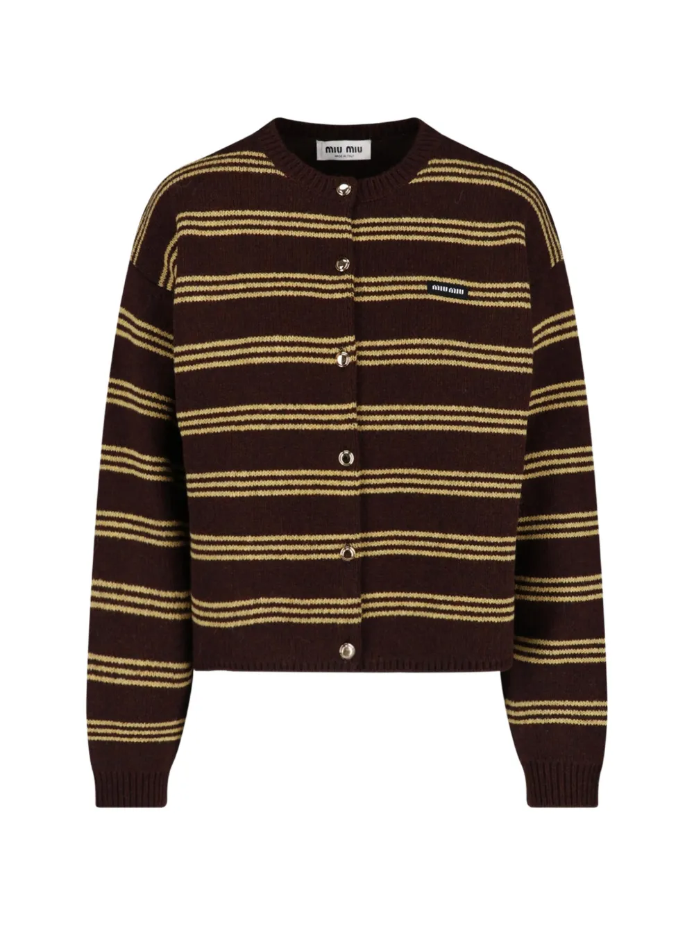 Miu Miu wool and cashmere cardigan - Marrone