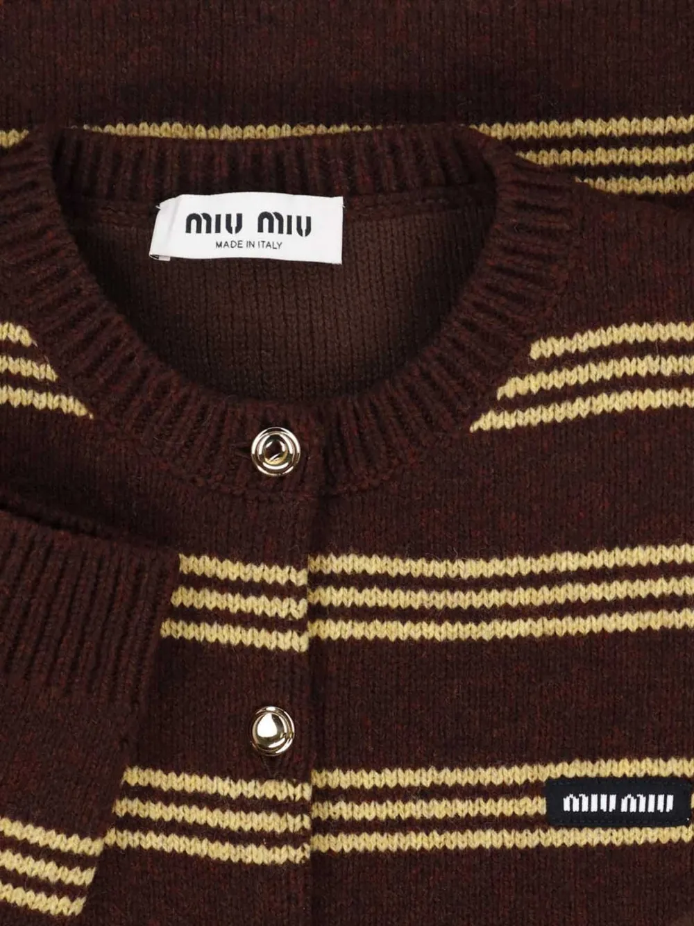 Miu wool and cashmere cardigan Bruin