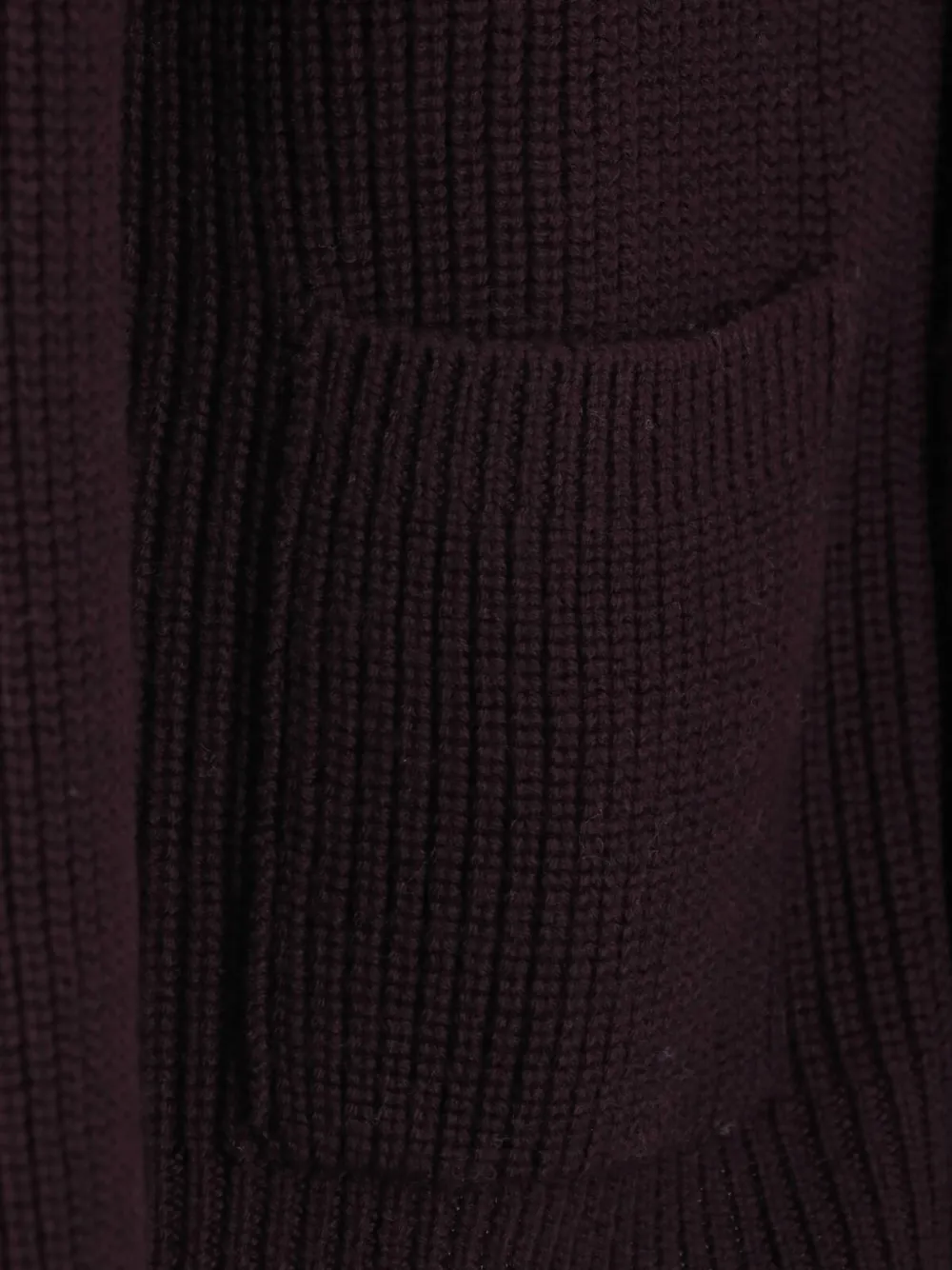 Drumohr shawl-collar ribbed-knit cardigan Paars