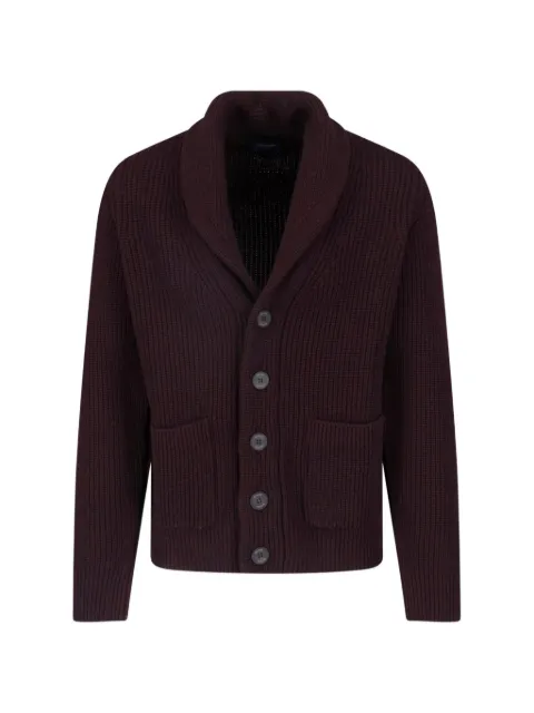 Drumohr shawl-collar ribbed-knit cardigan