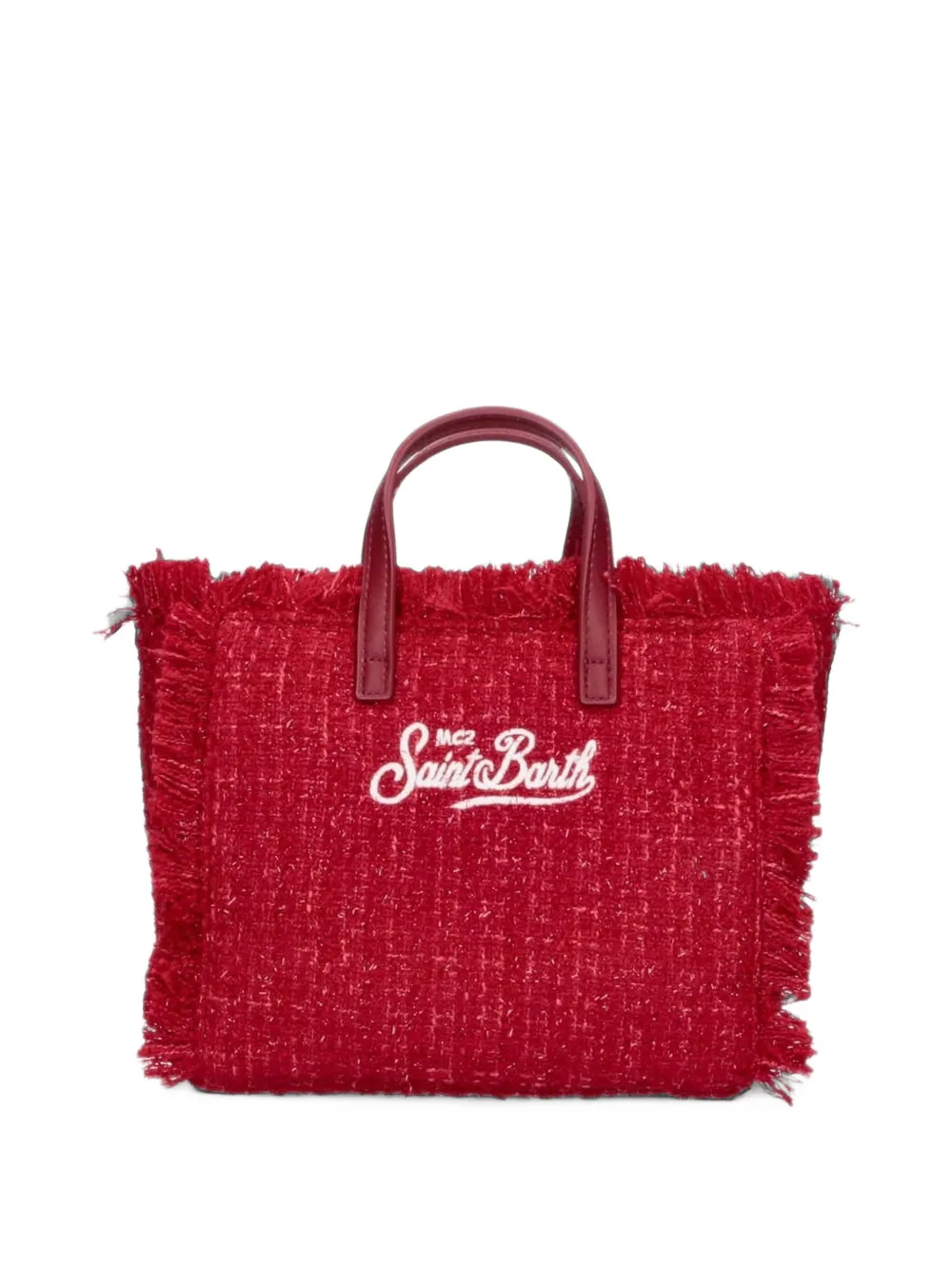 MC2 Saint Barth Kids mini fringed Vanity tote bag Rood