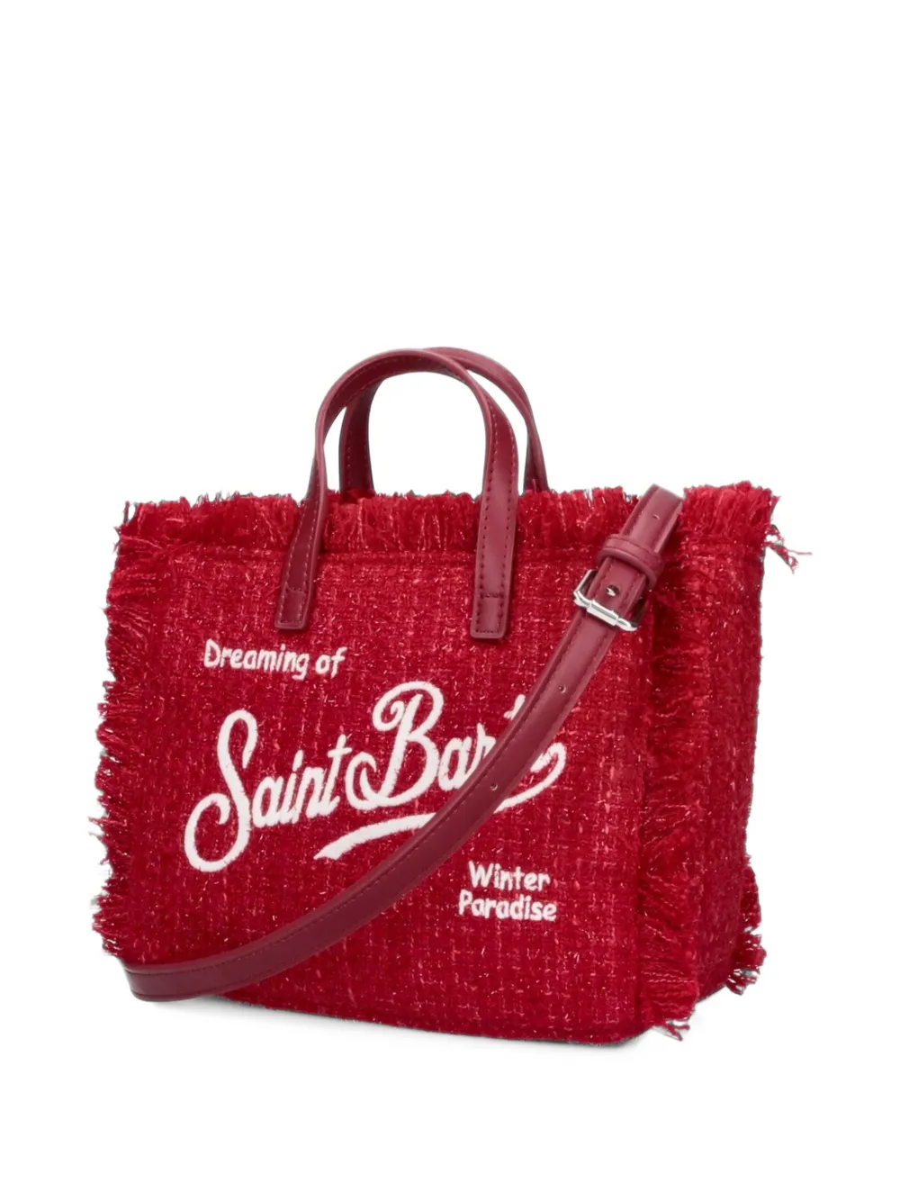 MC2 Saint Barth Kids mini fringed Vanity tote bag Rood