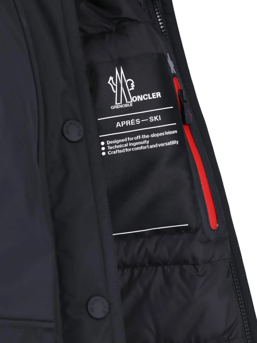 Moncler Grenoble Après-Ski belted jacket Zwart