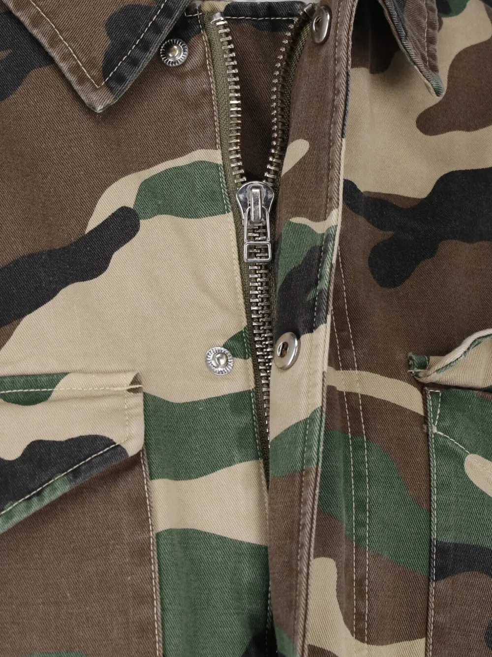 Nili Lotan Sacha katoenen jack met camouflage-print Groen