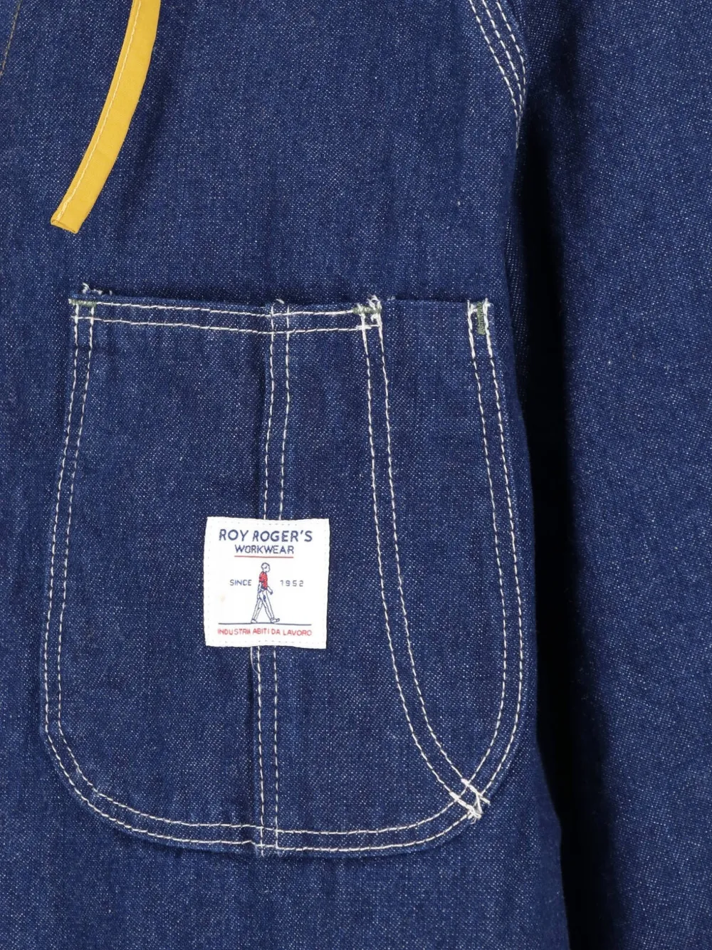 Roy Rogers drawstring hooded denim jacket Blauw