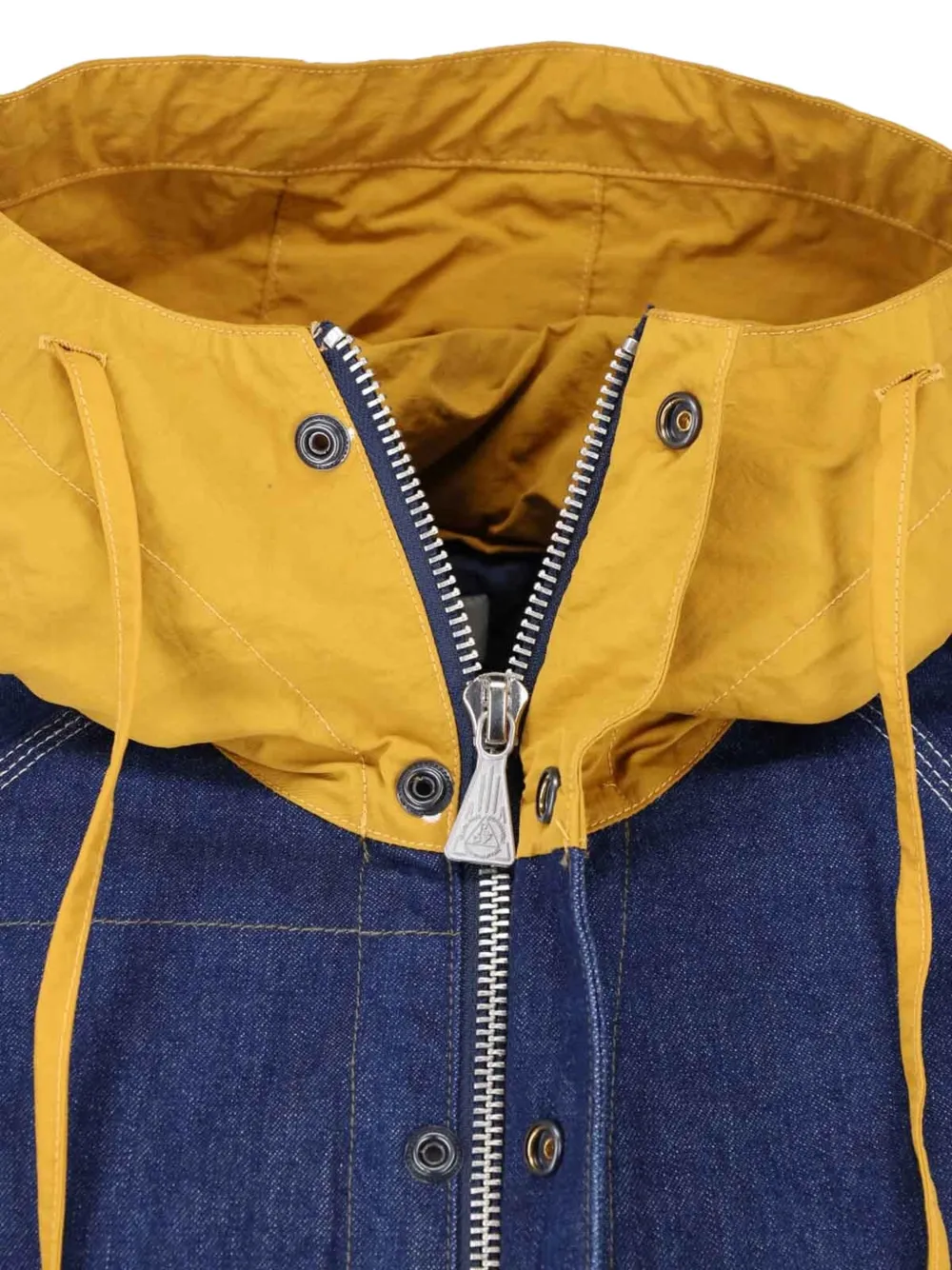 Roy Rogers drawstring hooded denim jacket Blauw
