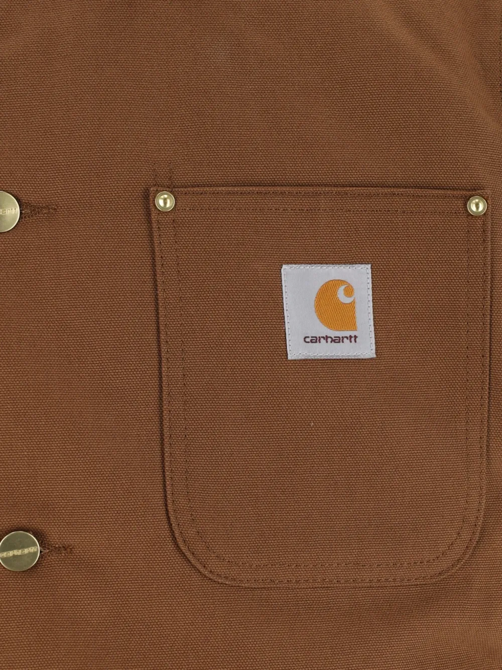 Carhartt WIP OG Chore canvas jack met ribfluwelen kraag Bruin