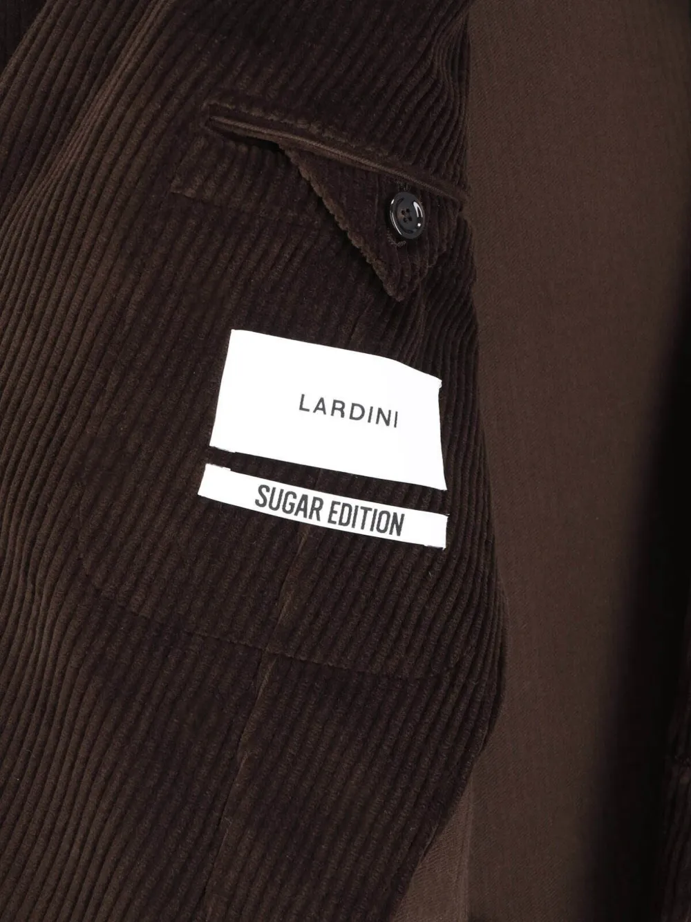 Lardini Ribfluwelen jack Bruin