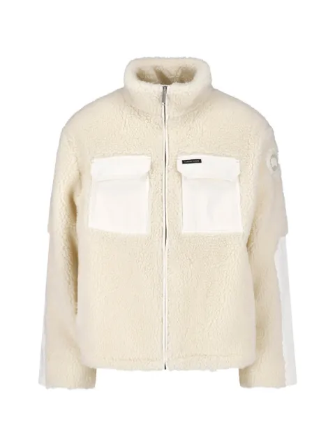 Canada Goose fleece-texture panelled jacket