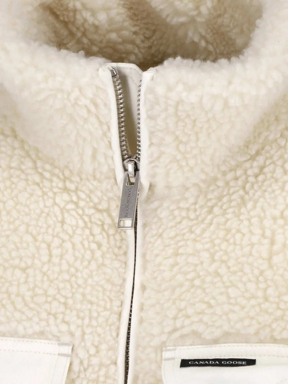 Canada Goose fleece-texture panelled jacket Beige