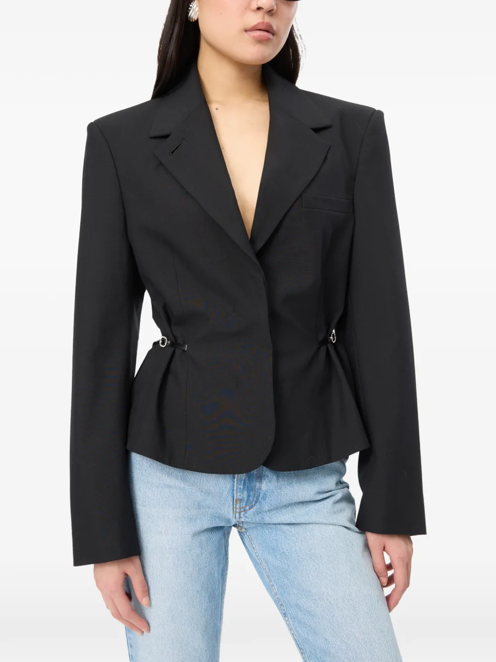 ROTATE BIRGER CHRISTENSEN Blazer met V-hals Zwart