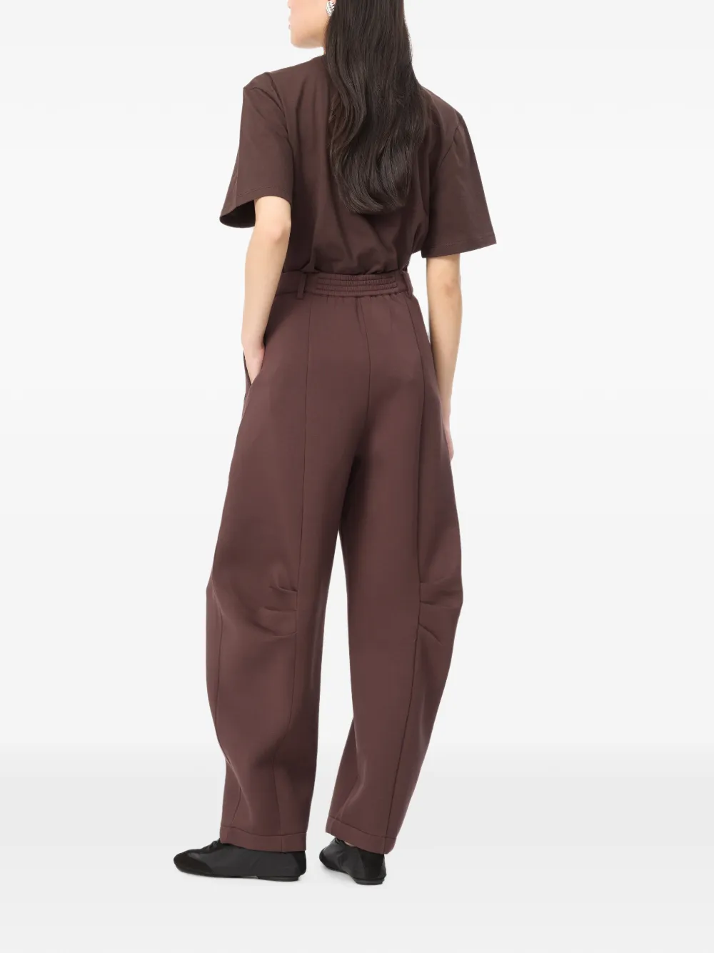 ROTATE BIRGER CHRISTENSEN jersey oversized T-shirt Bruin