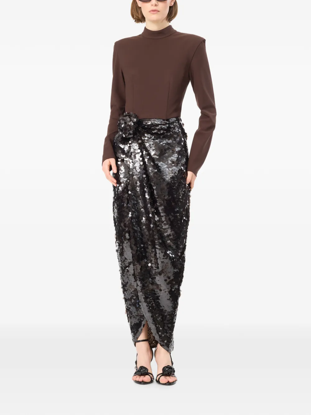 ROTATE BIRGER CHRISTENSEN knotted midi dress