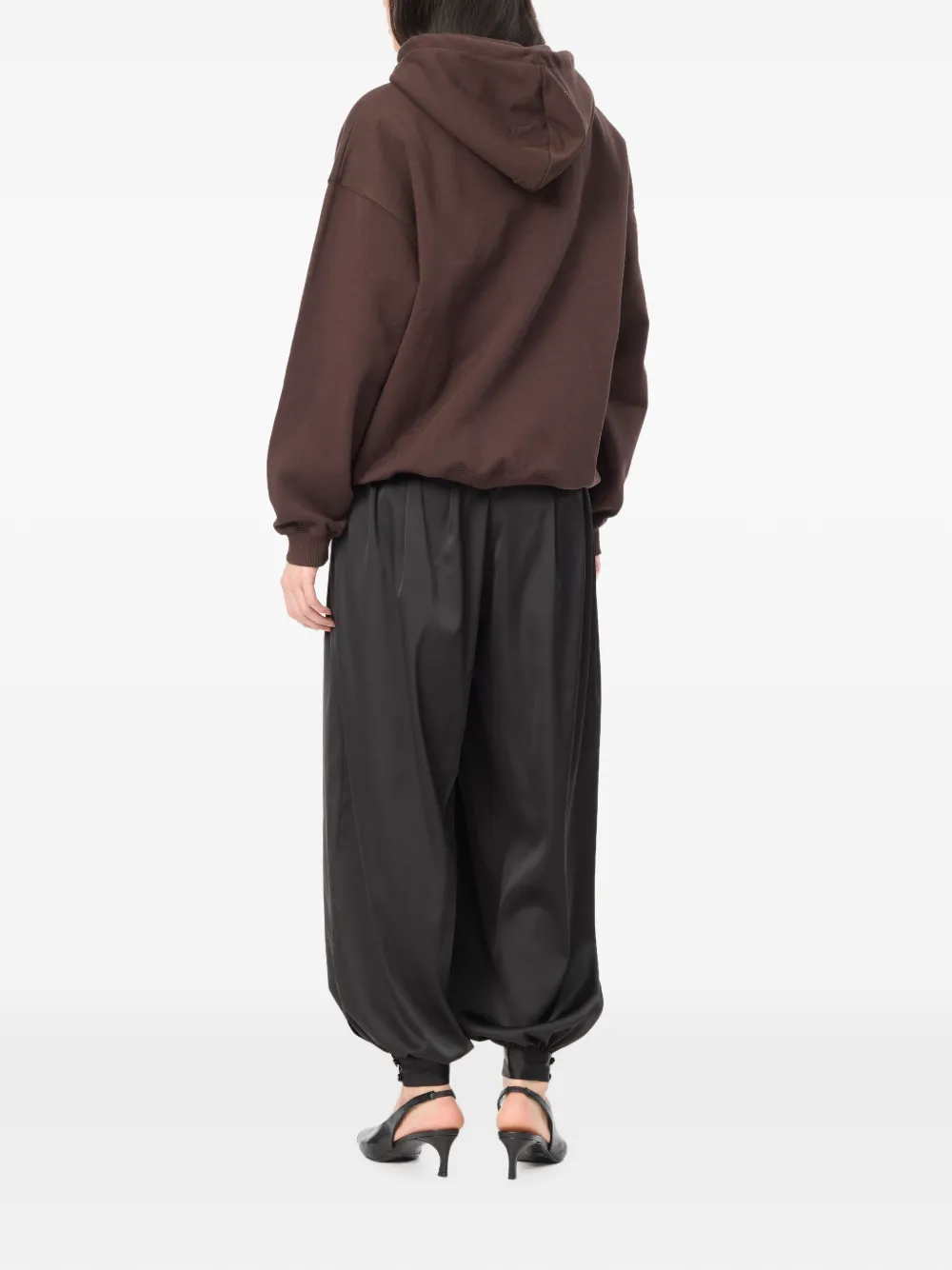 ROTATE BIRGER CHRISTENSEN Hoodie met geborduurd logo Bruin