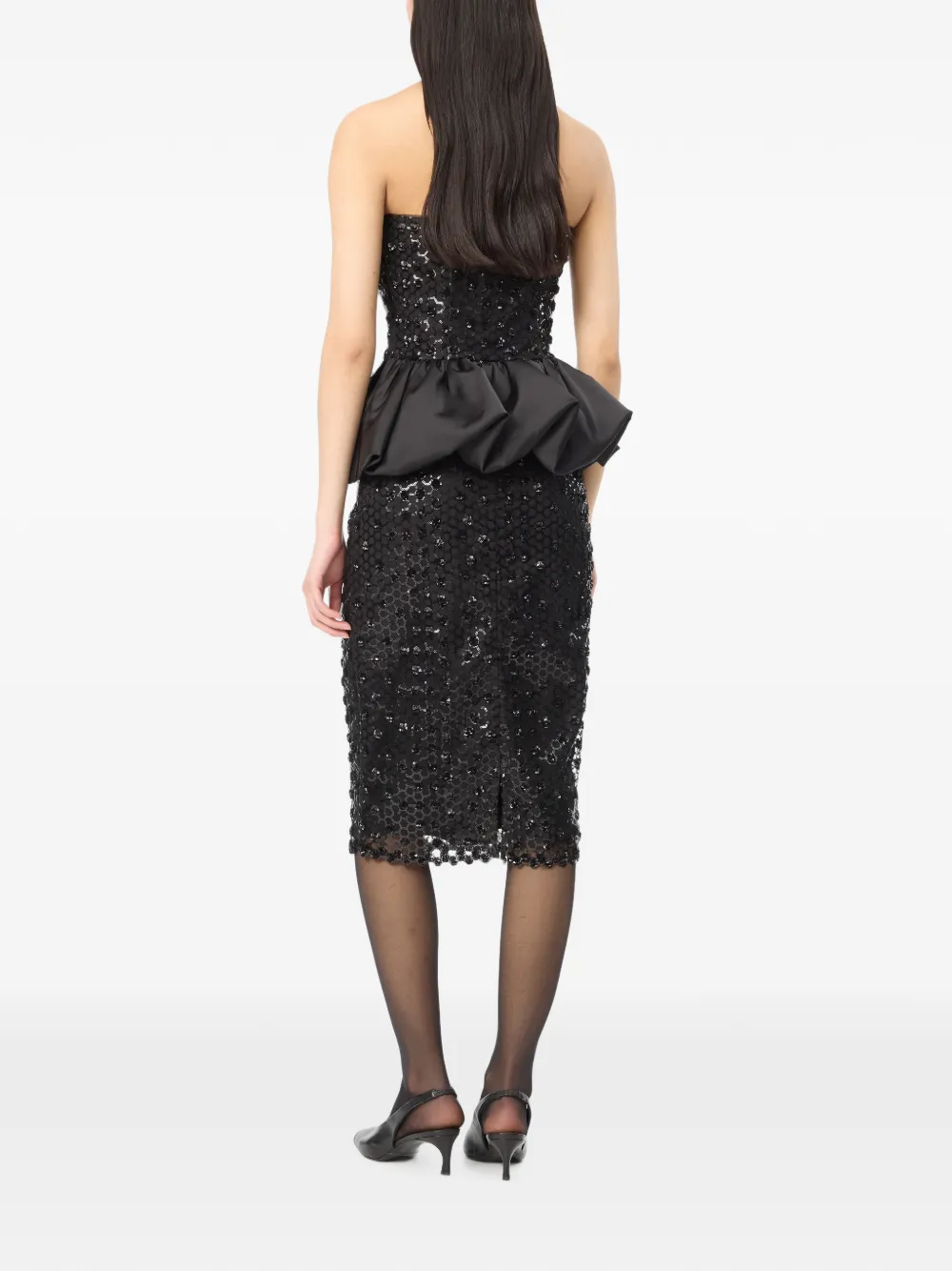 ROTATE BIRGER CHRISTENSEN Midi-rok met pailletten Zwart