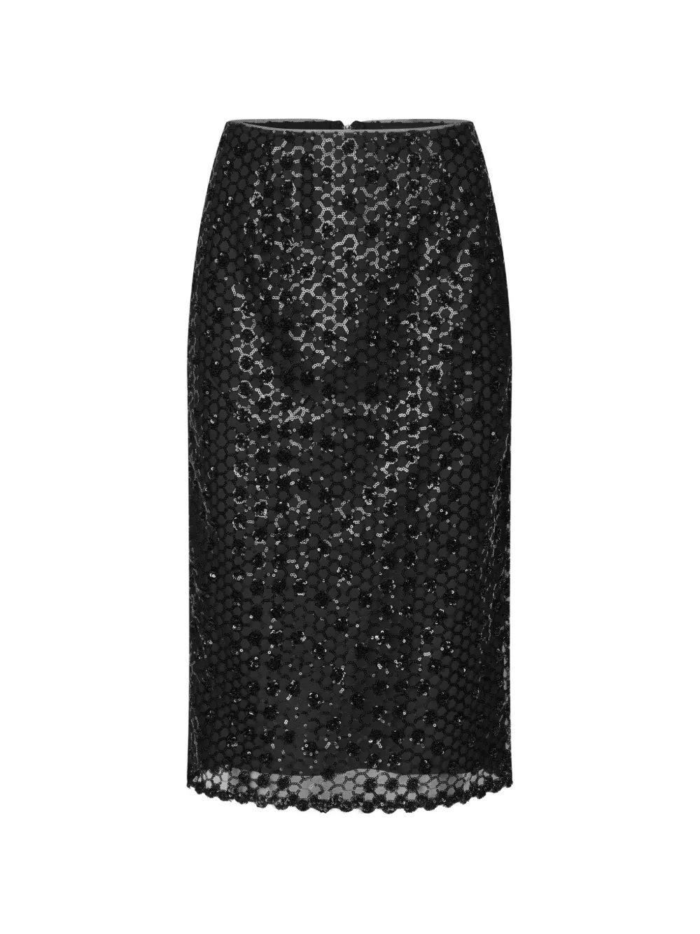ROTATE BIRGER CHRISTENSEN Gonna midi con paillettes - Nero
