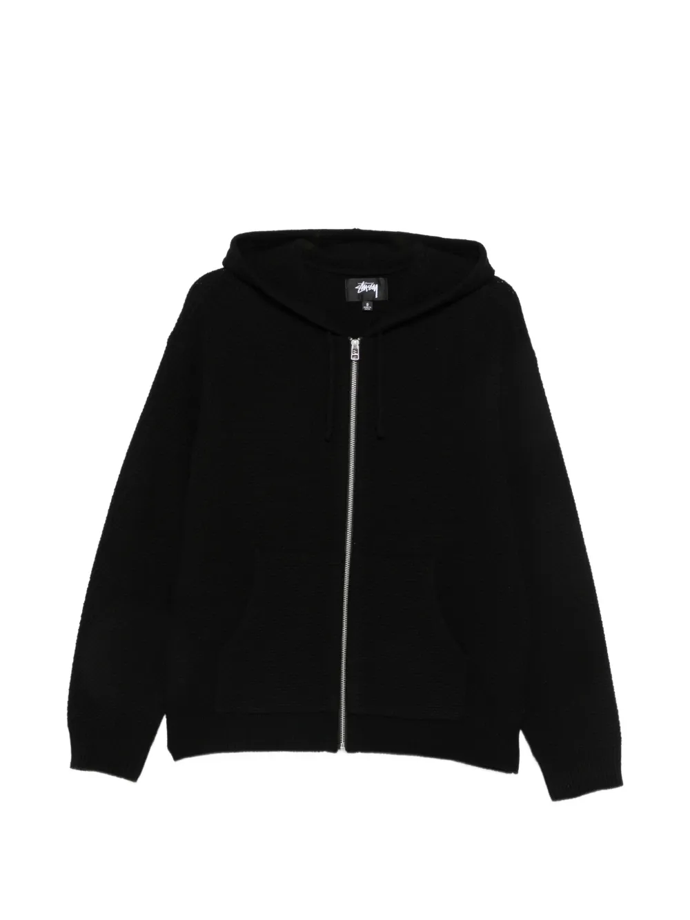 Stüssy zip-up merino-wool hoodie - Nero