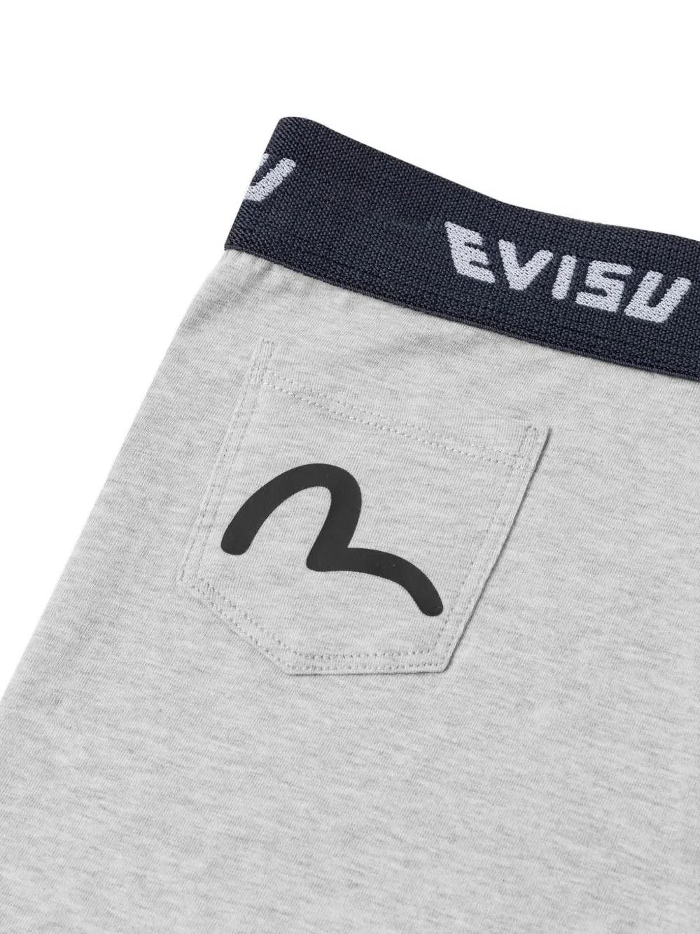 EVISU Boxershorts met zeemeeuw-print en logoband Grijs