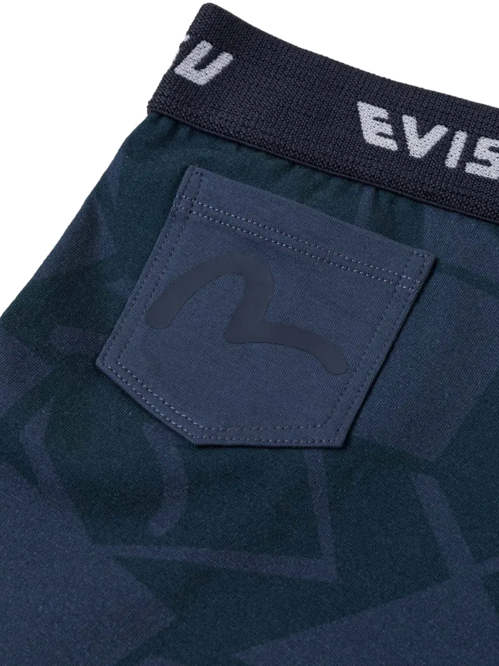 EVISU Seagull boxershorts met monogram-print en logoband Blauw