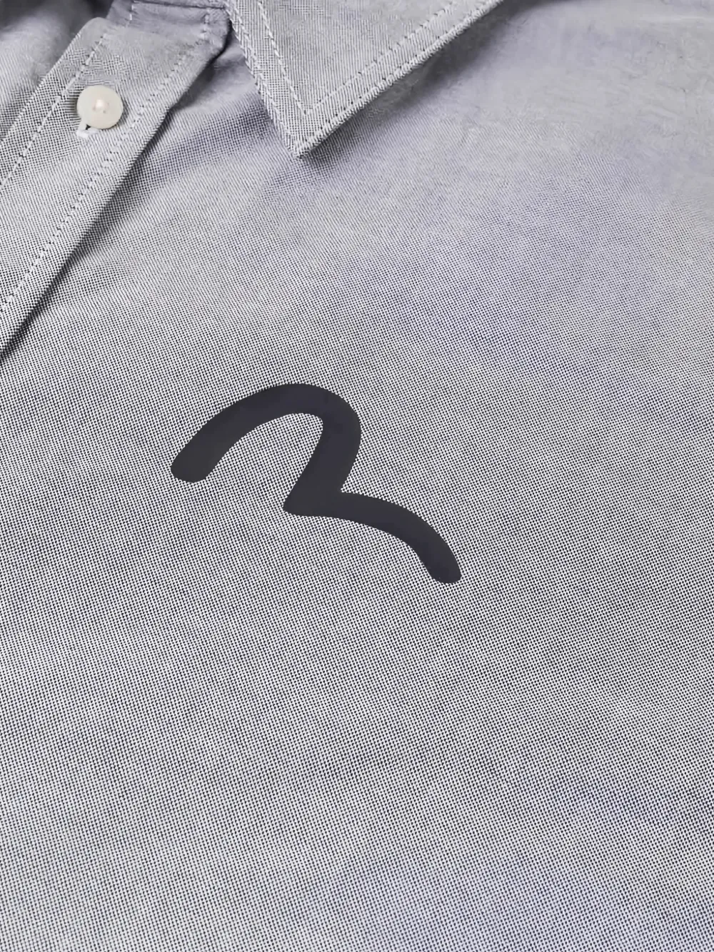 EVISU Button-down overhemd met zeemeeuw-print Grijs