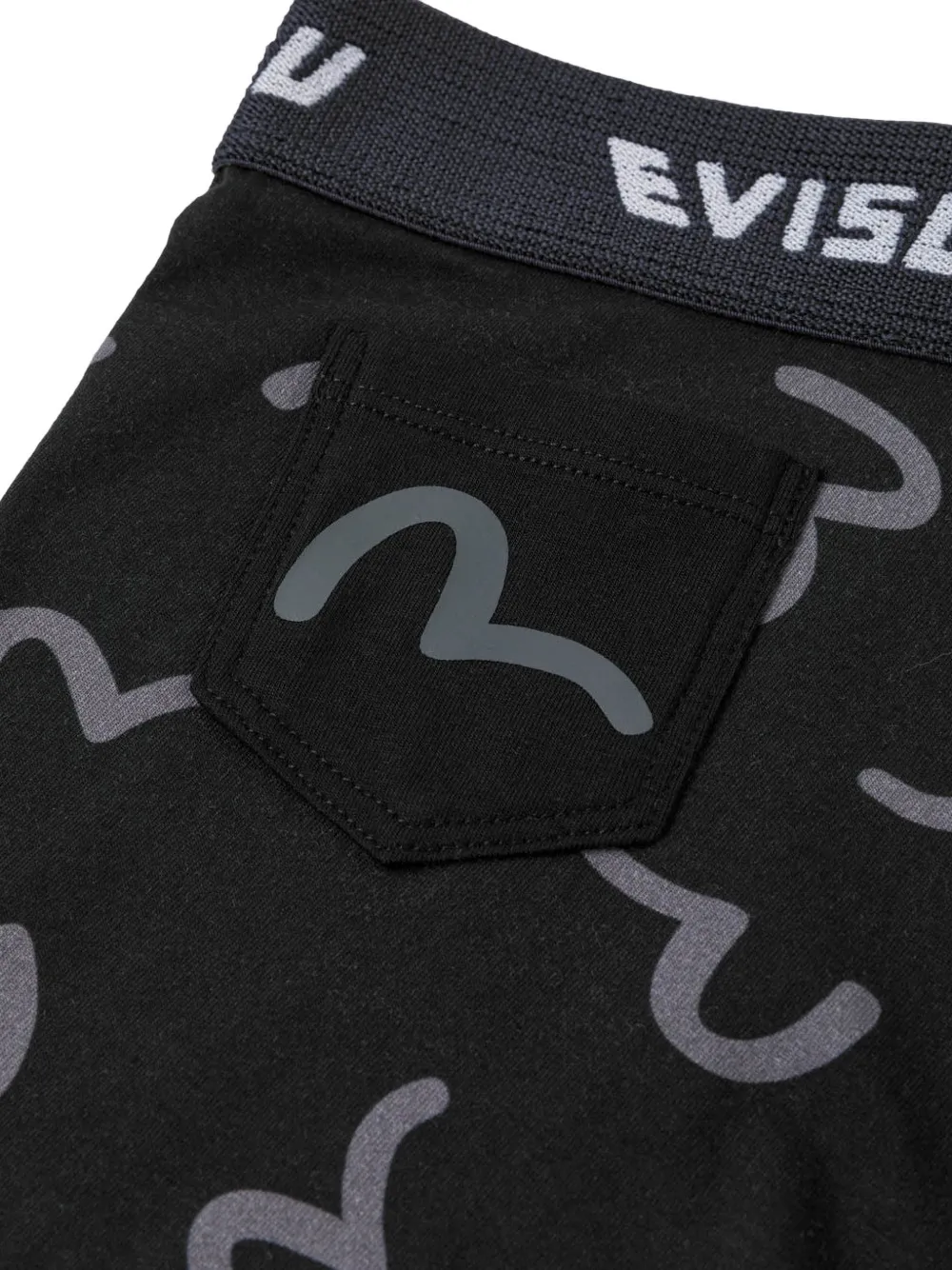 EVISU Boxershorts met zeemeeuw-print Zwart