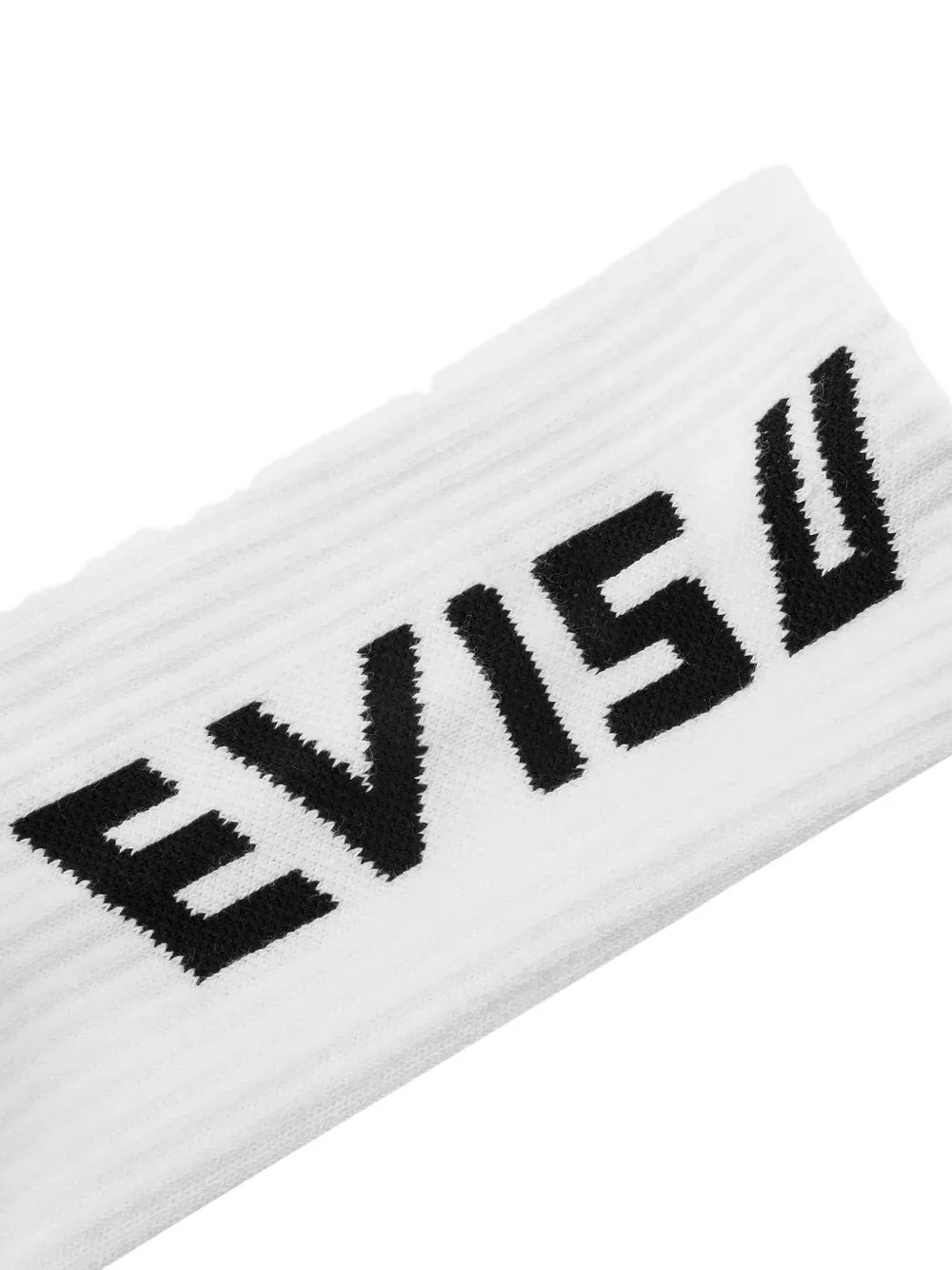 EVISU Enkelsokken met intarsia logo Wit