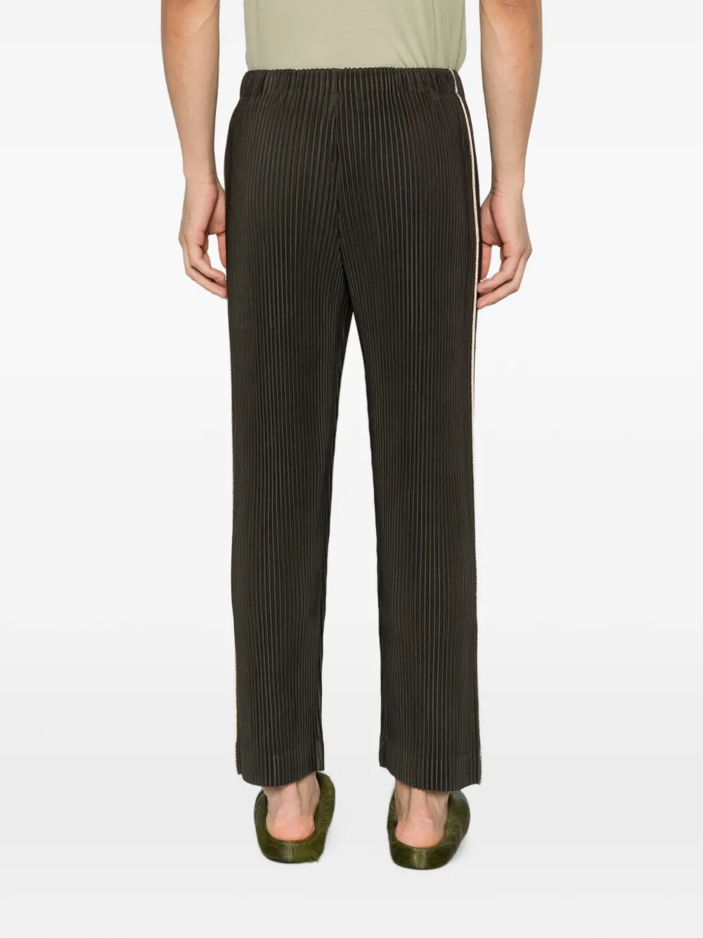 Homme Plissé Issey Miyake Plooibroek met zijstreep Bruin
