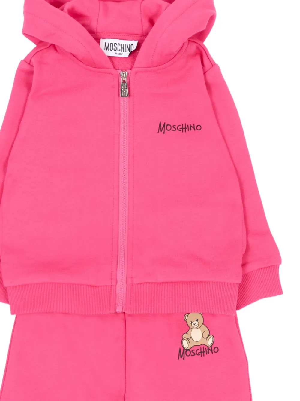 Moschino Kids Trainingspak met teddybeerprint Roze