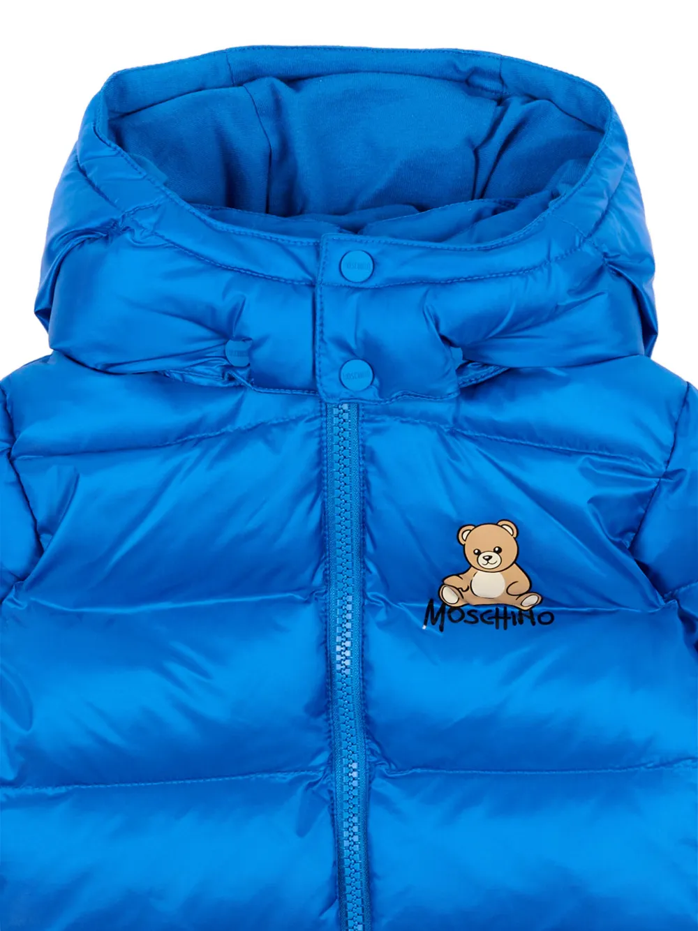 Moschino Kids Teddy Bear puffer jacket Blauw