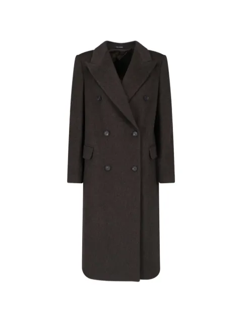 Tagliatore double-breasted belted coat