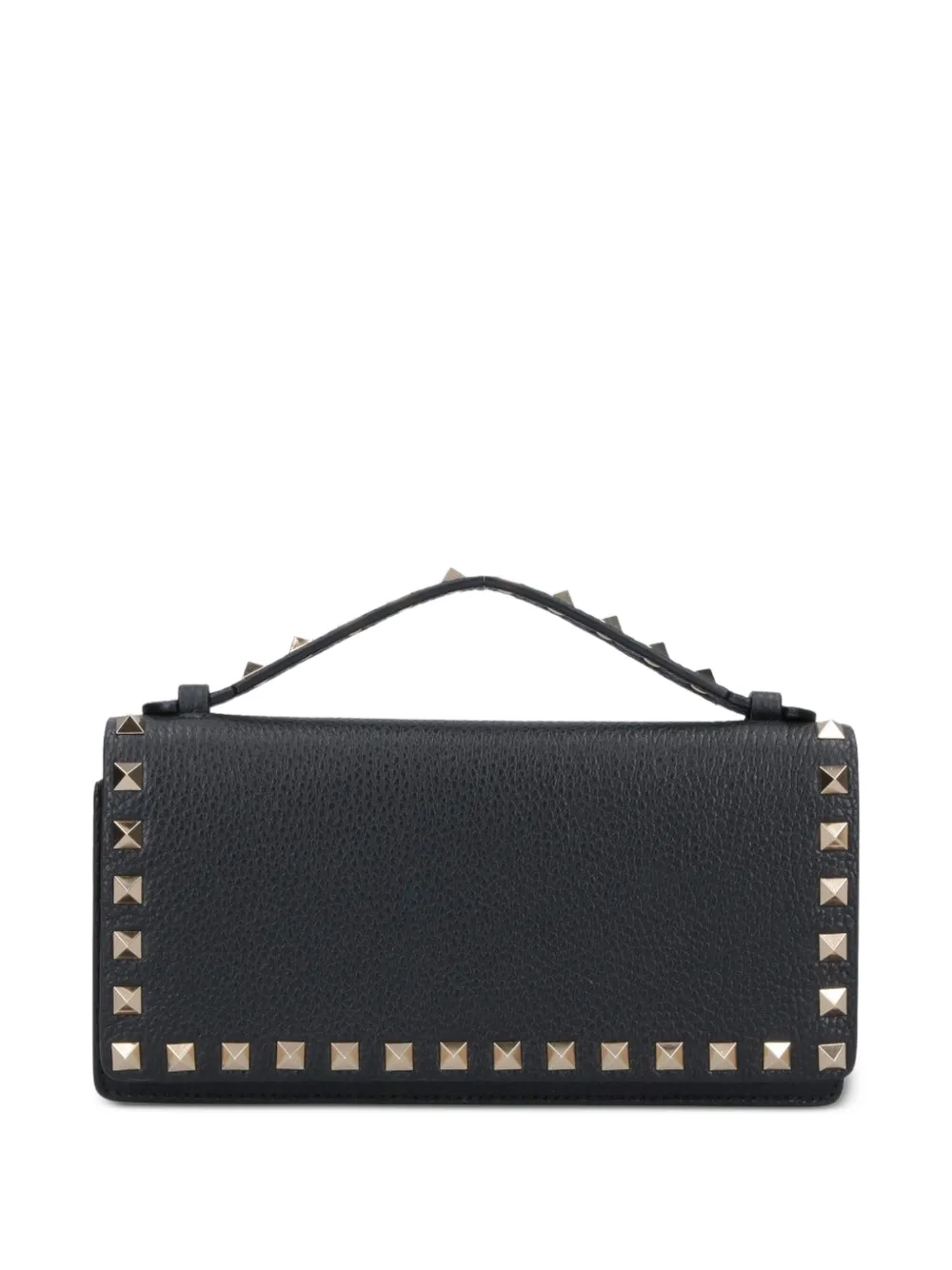 Valentino Garavani Rockstud pebbled wallet - Nero