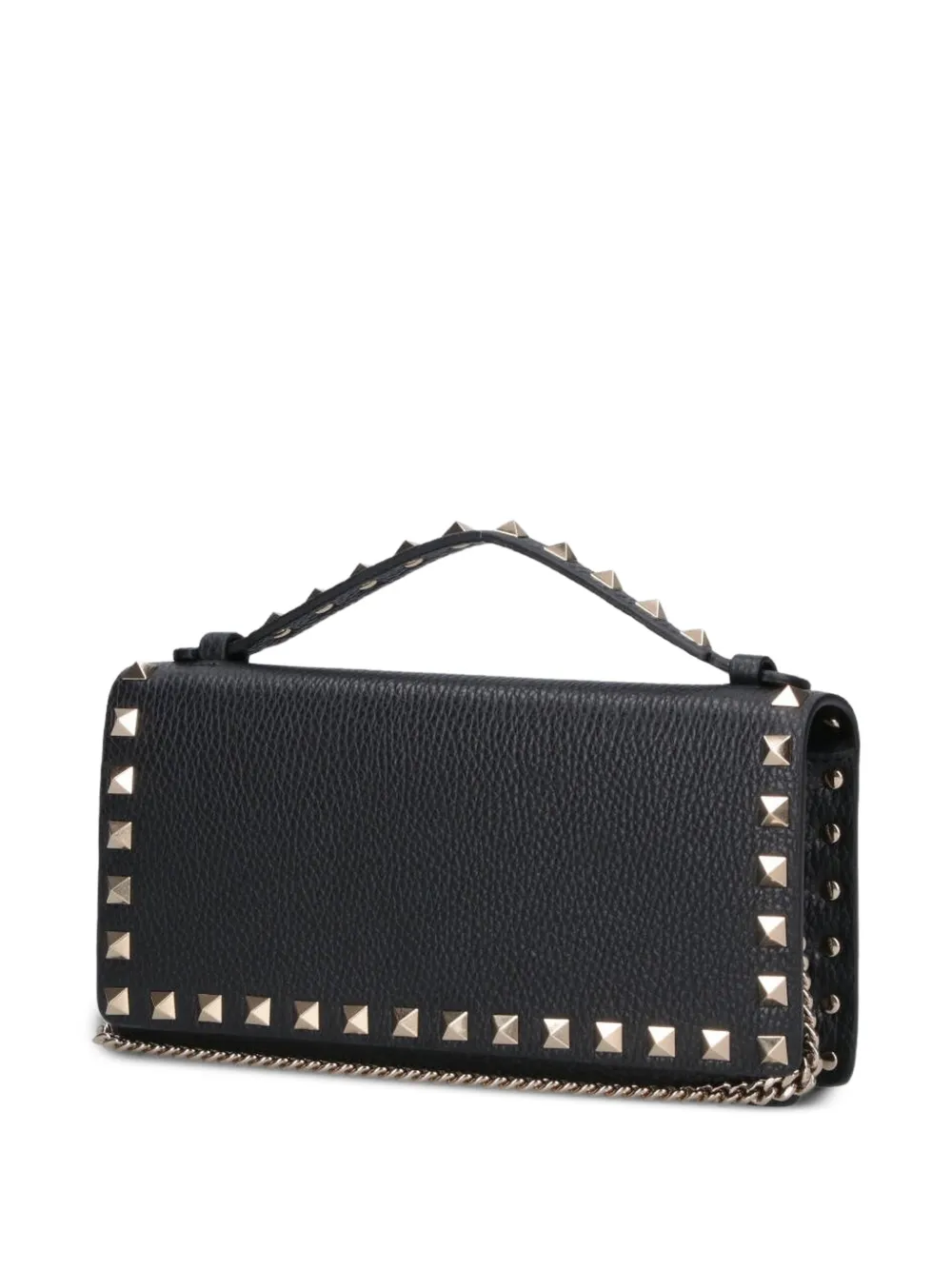 Valentino Garavani Rockstud portemonnee met textuur Zwart