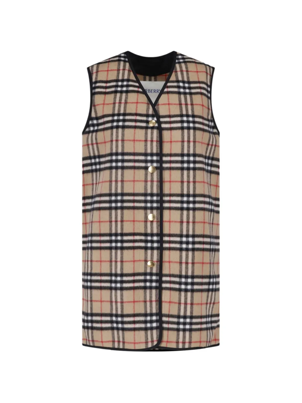 Burberry check quilted gilet - Toni neutri