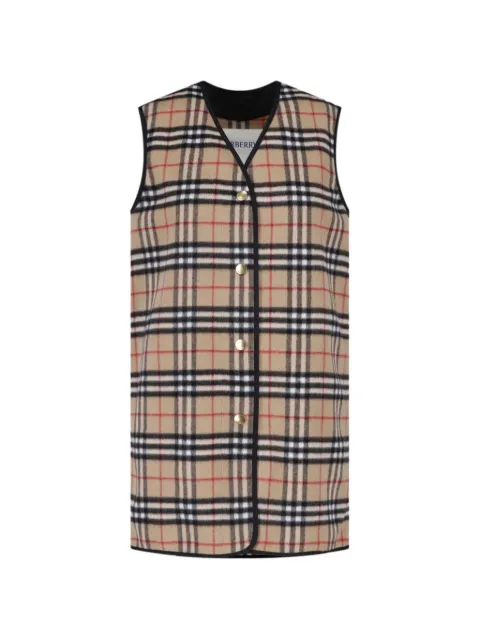 Burberry check quilted gilet
