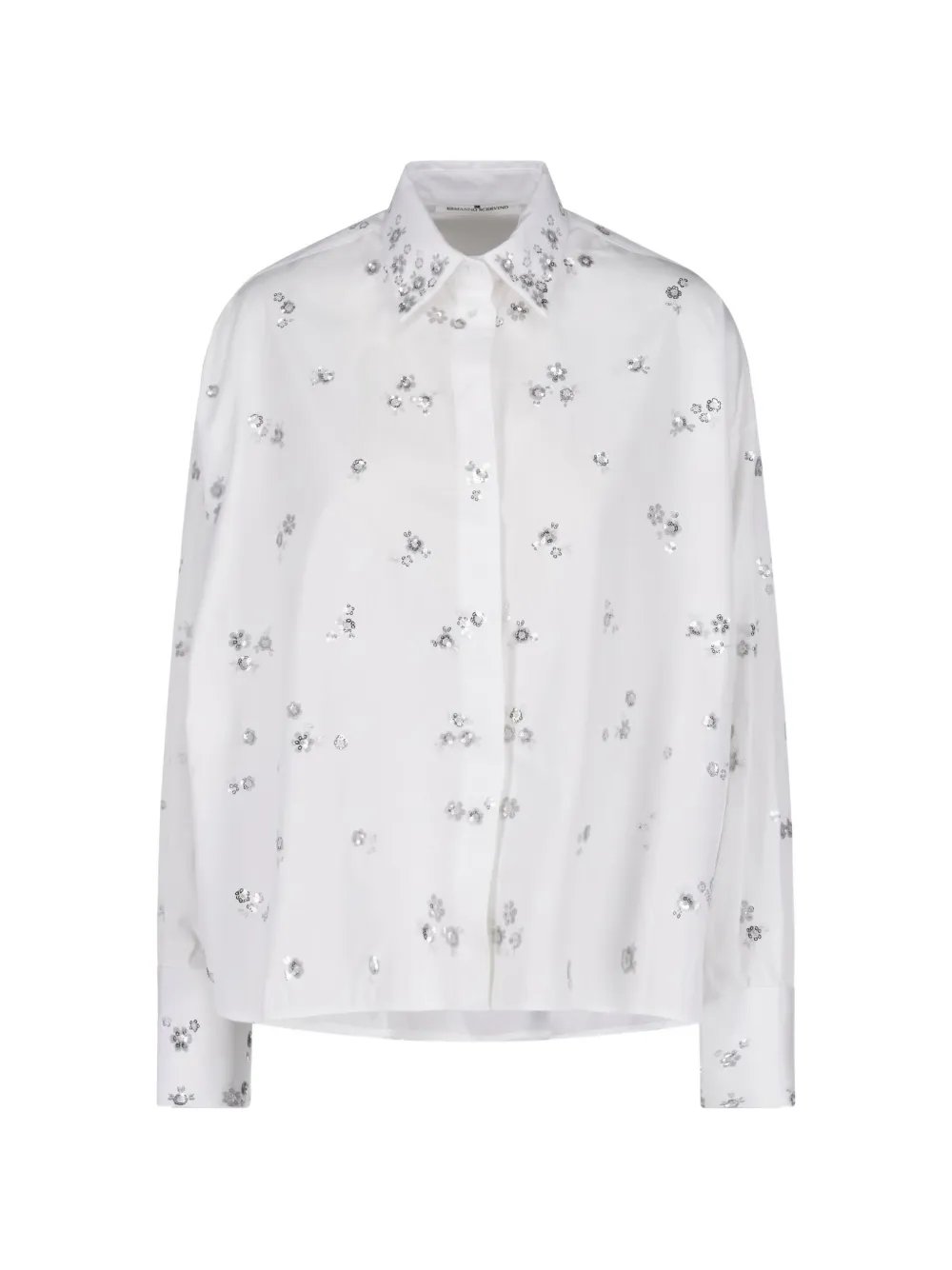 Ermanno Scervino Blouse met pailletten en bloemen Wit