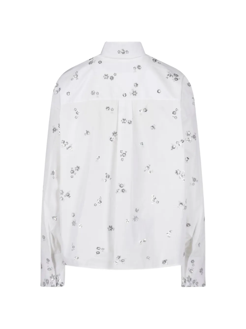 Ermanno Scervino Blouse met pailletten en bloemen Wit
