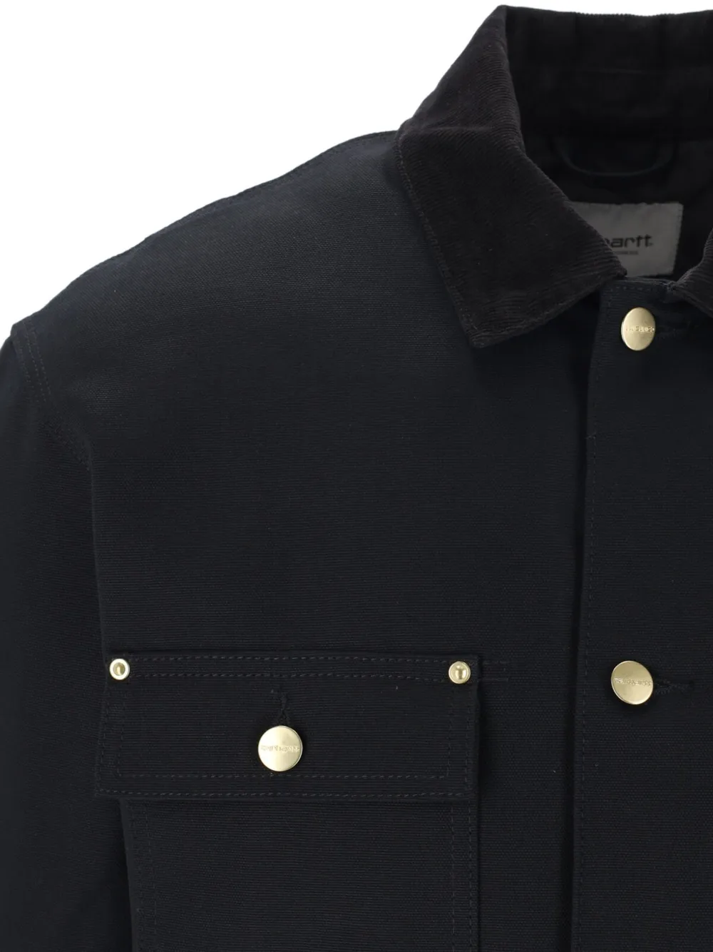 Carhartt WIP OG Chore jack met ribfluwelen kraag en logo-patch Zwart