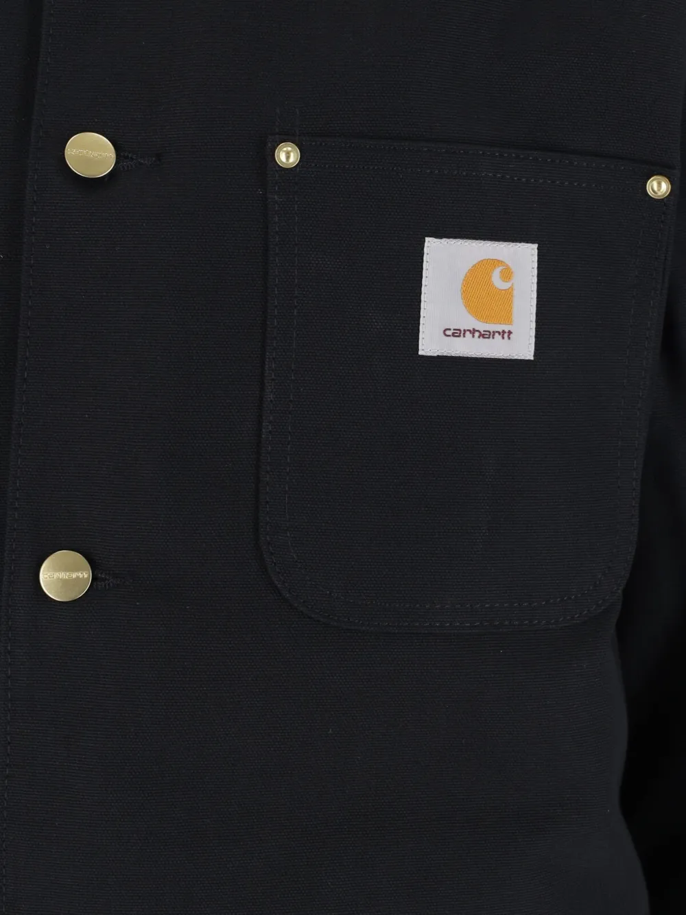 Carhartt WIP OG Chore jack met ribfluwelen kraag en logo-patch Zwart
