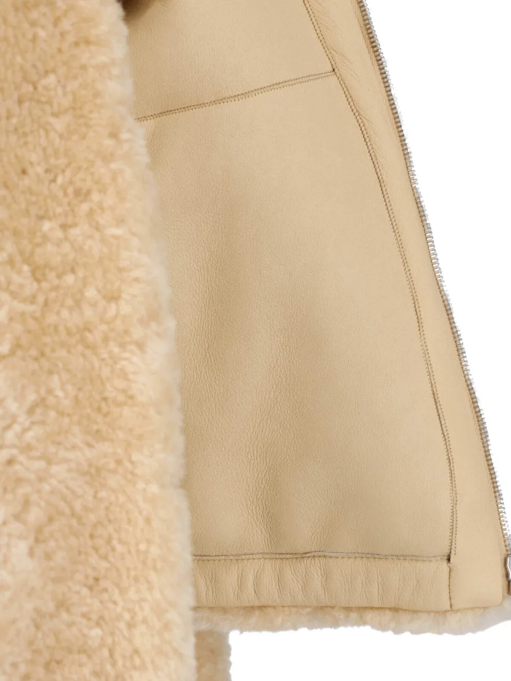 Miu Jack van imitatielamswol Beige