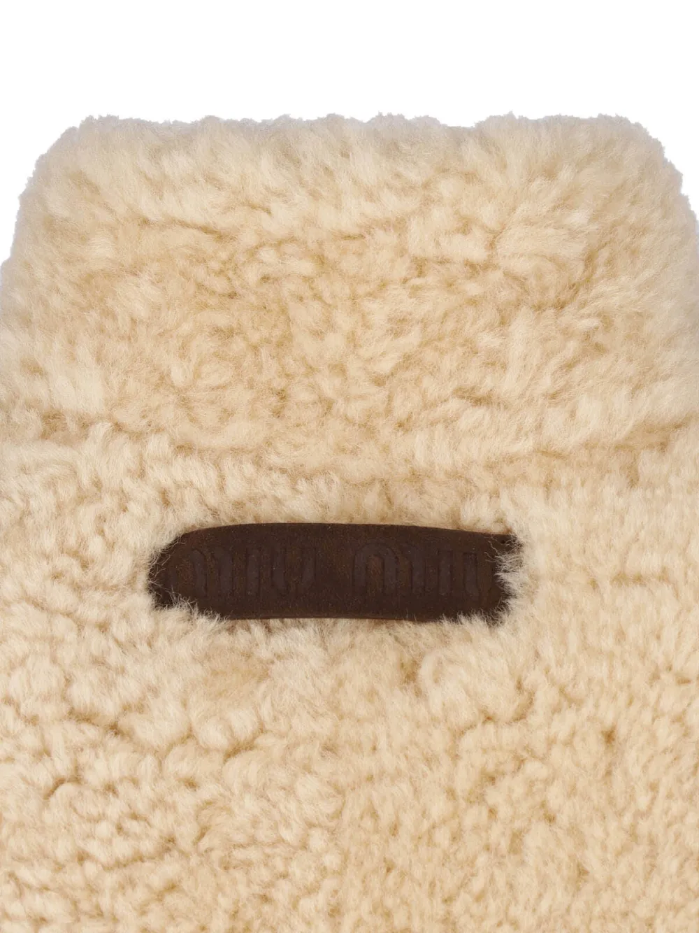 Miu Jack van imitatielamswol Beige