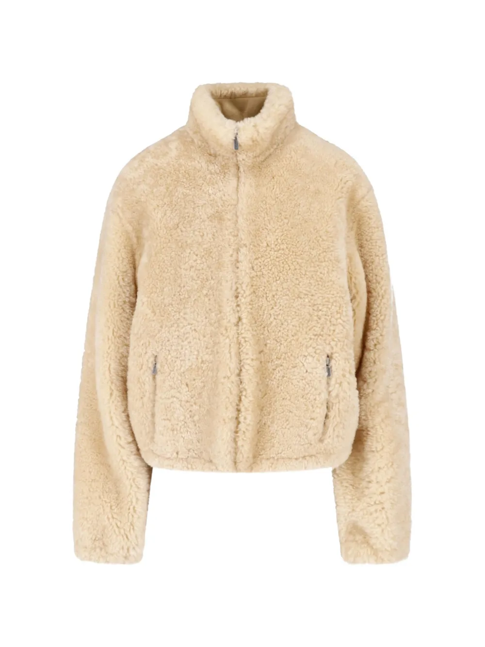 Miu Miu shearling blouson jacket - Toni neutri