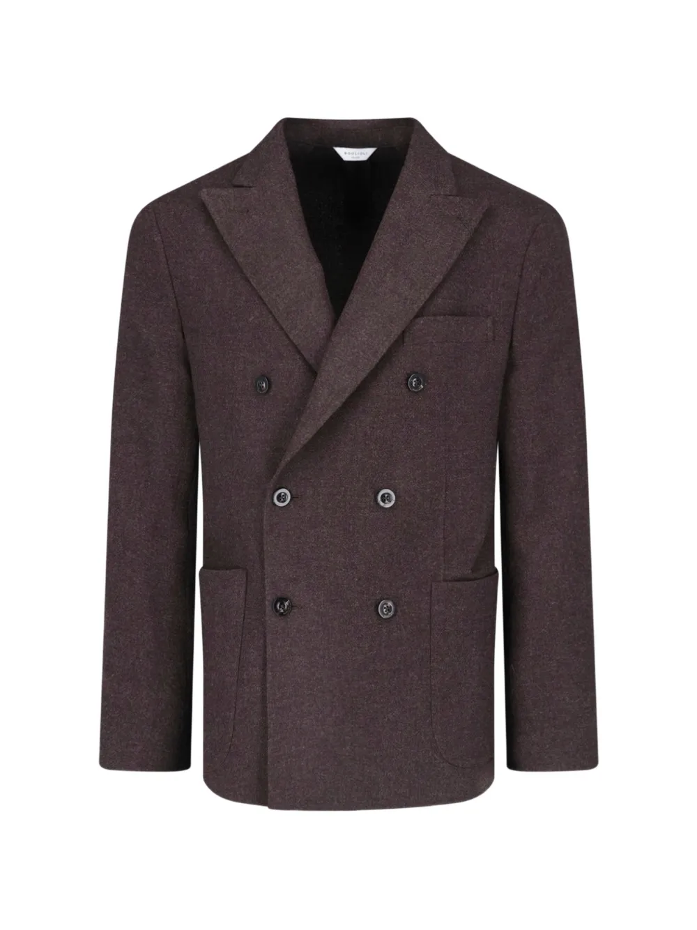 Boglioli K Double-breasted Blazer In Brown