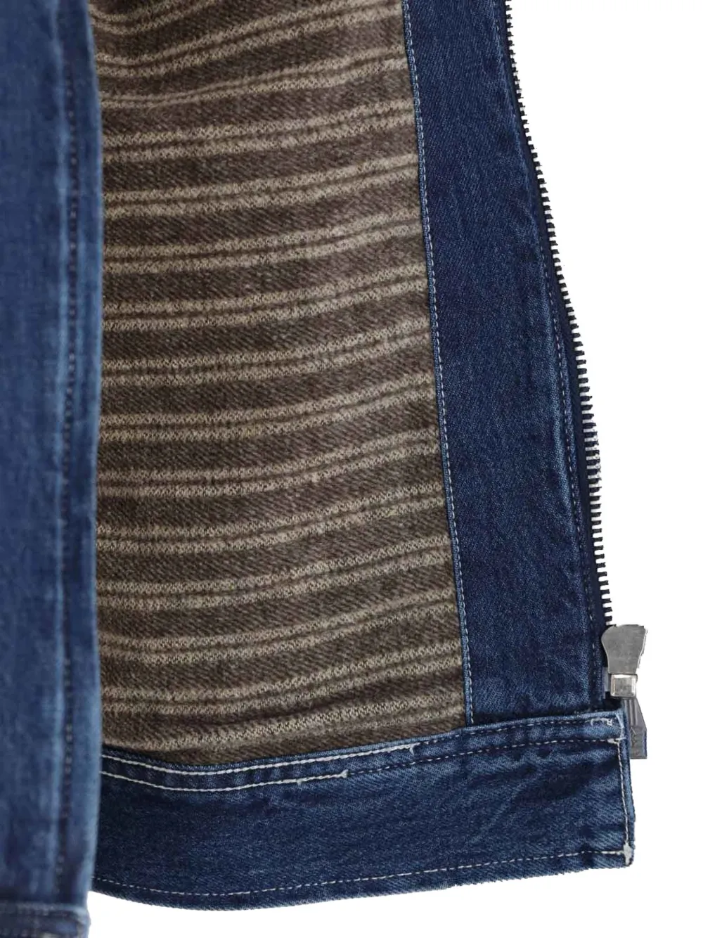 Roy Rogers corduroy-collar denim jacket Blauw