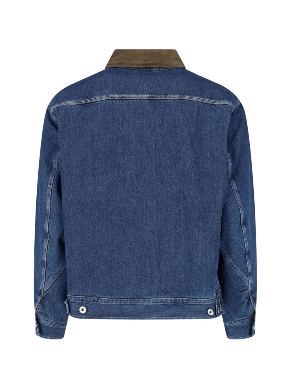 Roy Rogers corduroy-collar denim jacket Blauw